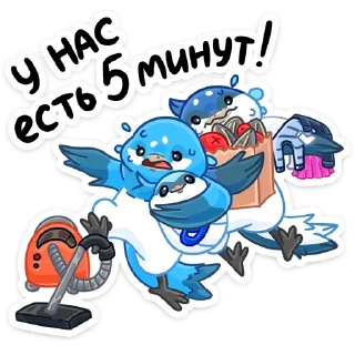 Sticker Семейные птенчики :: @stickroom - 2