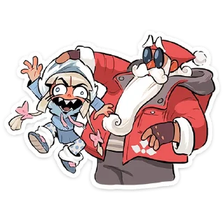 Sticker Дед Мороз и Снегурочка :: @stickroom - 8