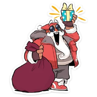 Sticker Дед Мороз и Снегурочка :: @stickroom - 7