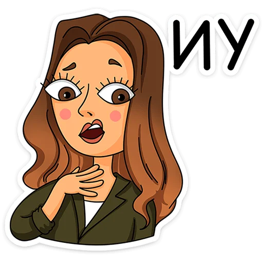 Sticker female_standup - 1