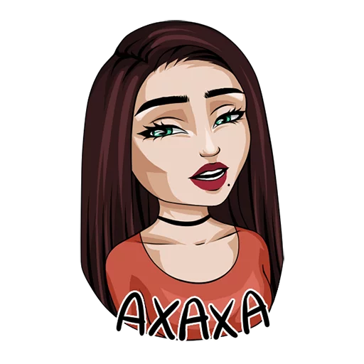 человеческое лицо мультфильм губная помада