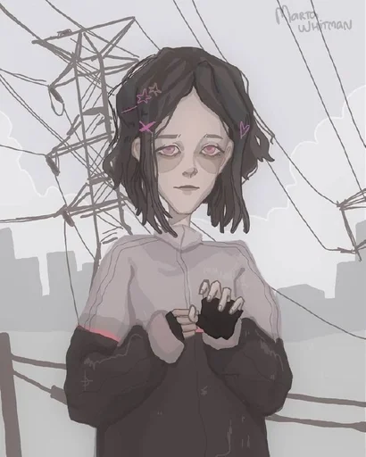 anime human face clothing