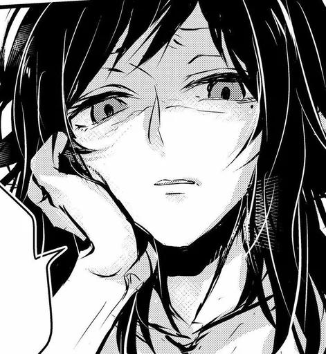 sketch anime human face