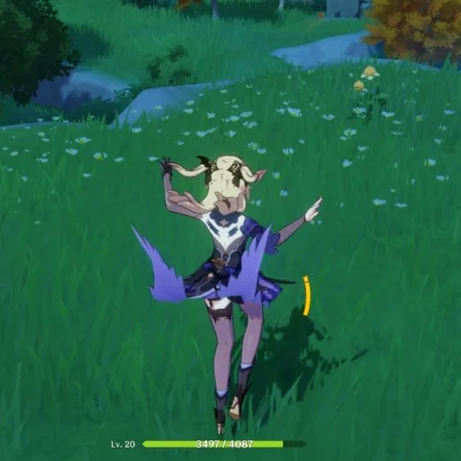 cartoon person grass