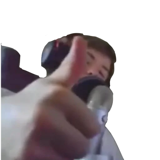 person finger human face