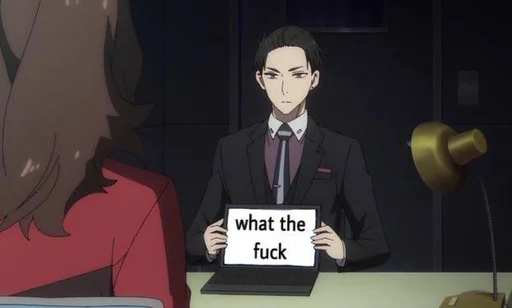 human face suit cartoon