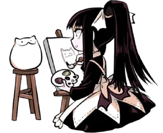 Стикер Флора-тян - @tg_sticks - 9