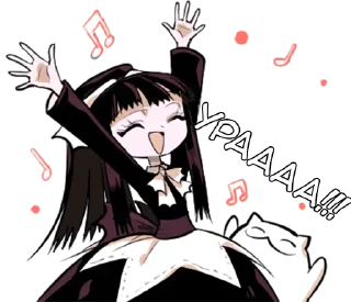 Стикер Флора-тян - @tg_sticks - 7