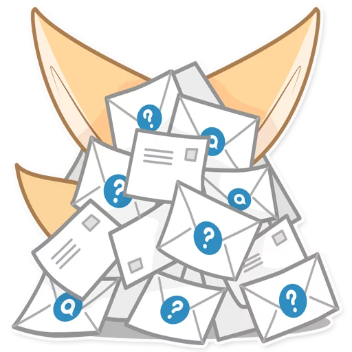 Sticker fox_ask - 1