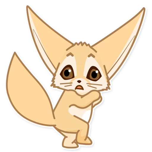Sticker fox_ask - 1