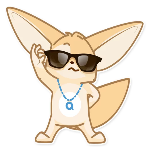 Sticker fox_ask - 1