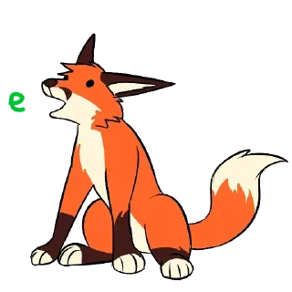 Sticker Fox Alphabet - 9
