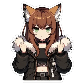 Sticker @lovefoxhole Fox Nika Vol.1 - 2