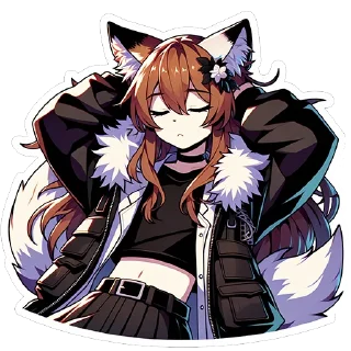 Sticker @lovefoxhole Fox Nika Vol.1 - 3