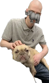 person pet man