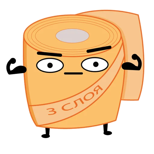 Sticker Туалетная бумага - 7