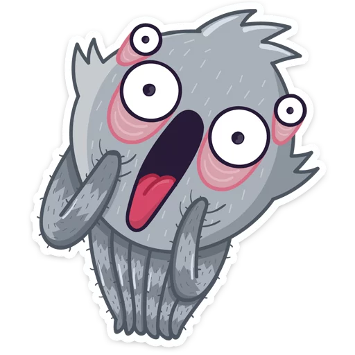 Sticker Паучок Фаззи :: @stickroom - 0