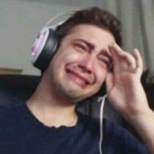 person headphones human face