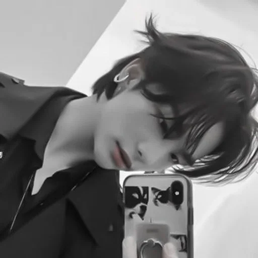 person human face black and white