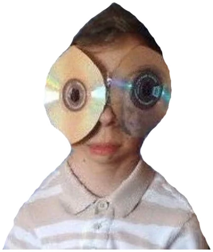 person compact disk art