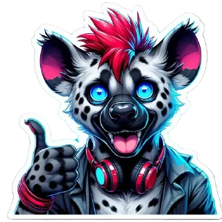 Стикер Garrett Hyena @praedator666 - 2