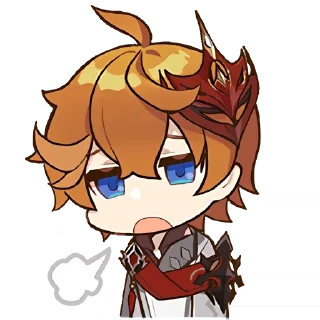 Стикер genshin chibi emotes - 7