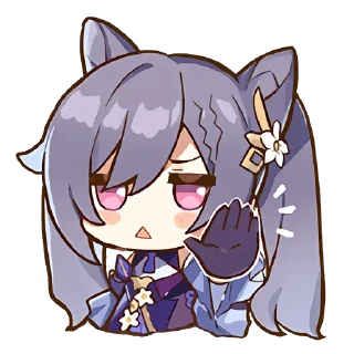 Стикер genshin chibi emotes - 11