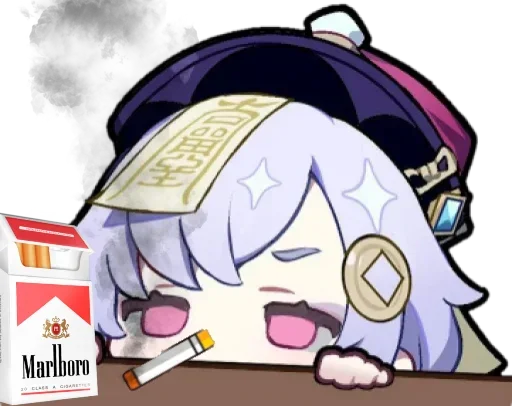 Стикер Геншин курит | @genshix - 2