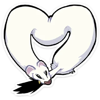 Стикер Горностай Гера :: @stickroom - 3