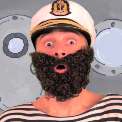 human beard person hat