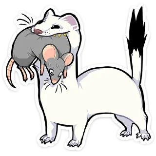 Sticker Горностай Гера @anime4_arts - 1