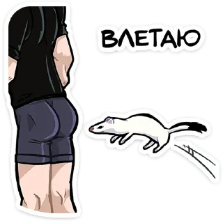 Sticker Горностай Гера @anime4_arts - 8