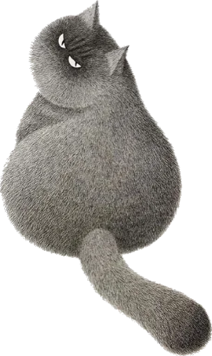 Sticker Grey cat @tvstickers - 5