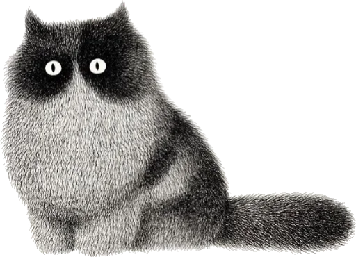 Sticker Grey cat @tvstickers - 1