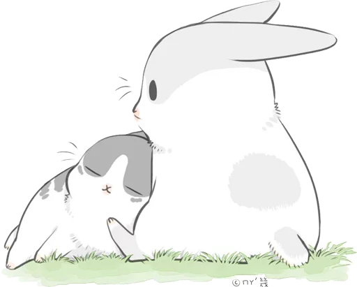 рисование кролик эскиз