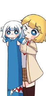 Стикер Gura和宝宝的奇奇怪怪 - 11