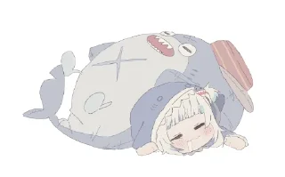 Стикер Gura和宝宝的奇奇怪怪 - 0