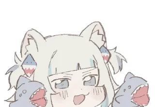 Стикер Gura和宝宝的奇奇怪怪 - 10