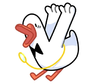 Стикер @tgsticker Гусь - за мат кусь без надписей! - 2