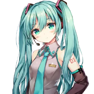 Стикер Hatsune Miku @anime_stickerr - 9