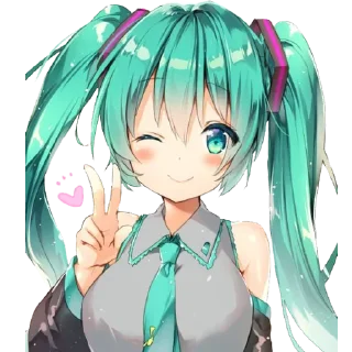 Стикер Hatsune Miku @anime_stickerr - 10