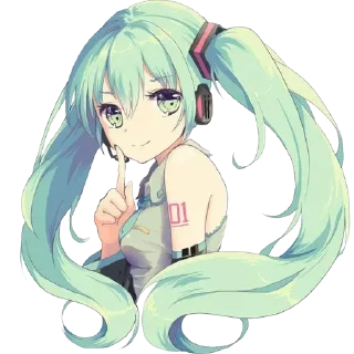 Стикер Hatsune Miku @anime_stickerr - 11