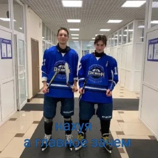 Стикер ХК Девон🤍💙🏒автор: @Pol9I - 4