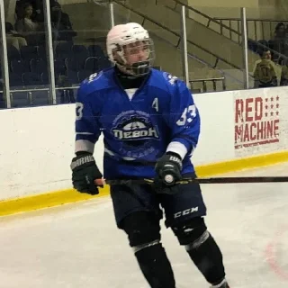 Стикер ХК Девон🤍💙🏒автор: @Pol9I - 0