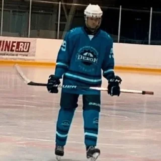 Стикер ХК Девон🤍💙🏒автор: @Pol9I - 1