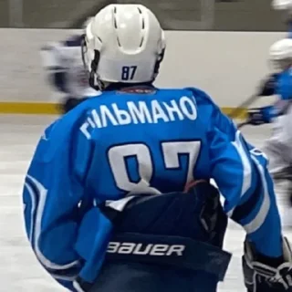 Стикер ХК Девон🤍💙🏒автор: @Pol9I - 5