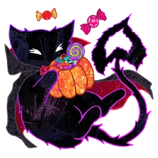 Sticker Halloween Space Cat 🎃 - 4
