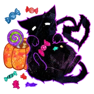 Sticker Halloween Space Cat 🎃 - 3