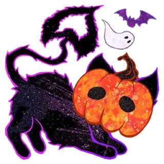 Sticker Halloween Space Cat 🎃 - 7