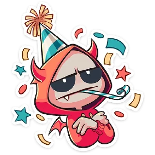 Стикер Нимб и рожки (@TgSticker) - 4